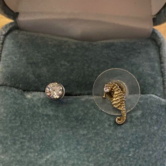 Cute Seahorse + stud earring set - Picture 1 of 1